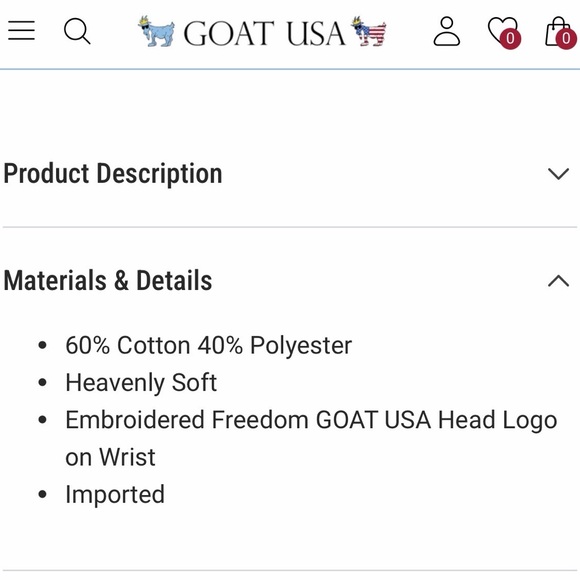 Like new GOAT USA size M Men's Gray Hoodie with Americana Goat Embroidered Patch - Picture 9 of 13
